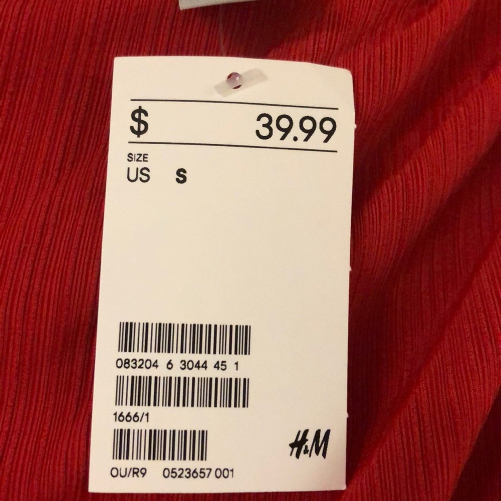 H&M red Ruched Bodycon Dress - Picture 4 of 6